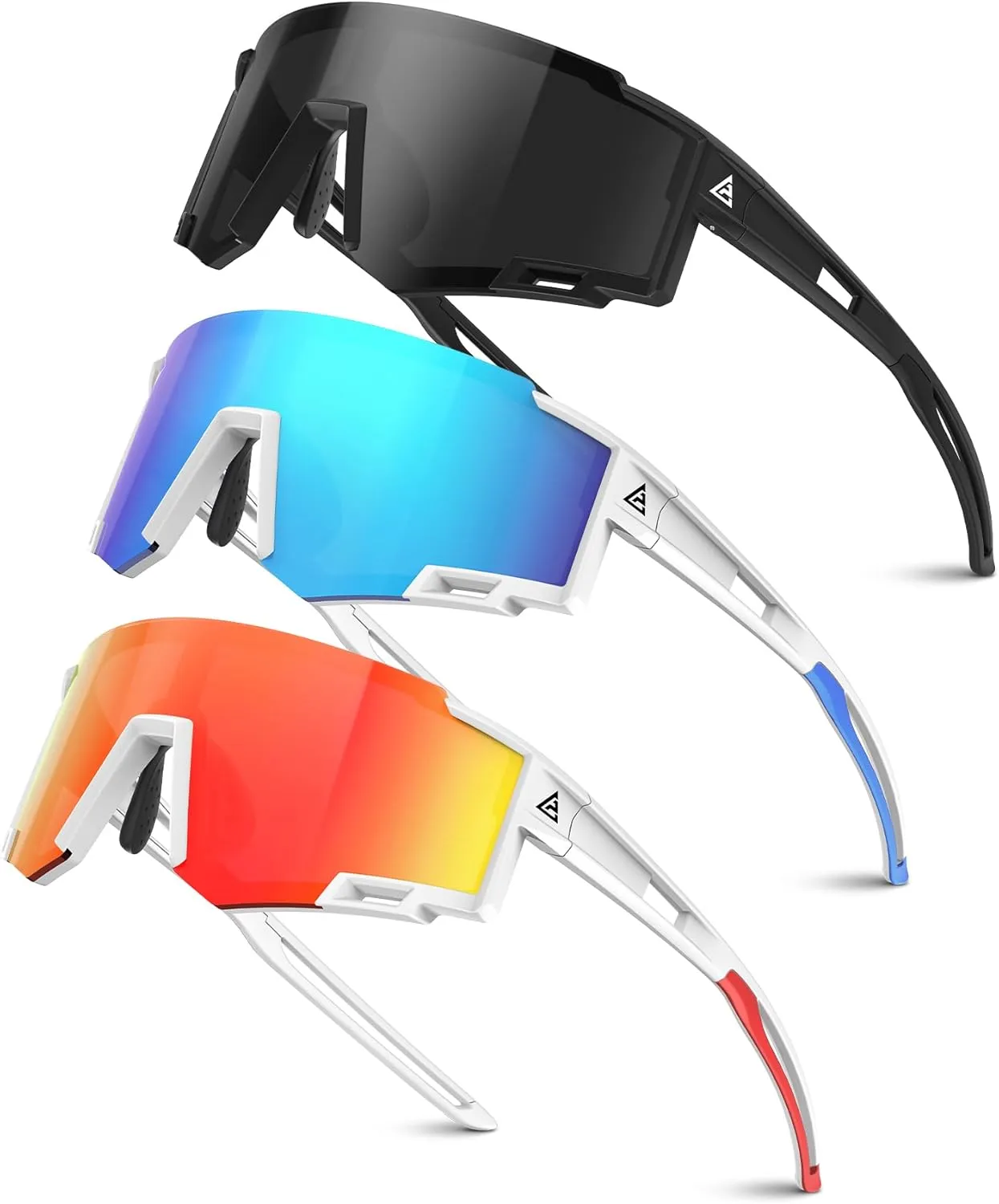 3 Pack Kids Polarized Sunglasses Youth Baseball Sunglasses for Boys Girls Age 6-14 Sports UV400 Protection SunGlasses