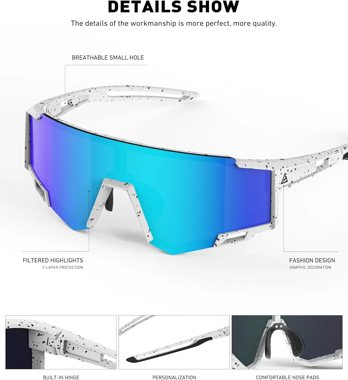 3 Pack Kids Polarized Sunglasses Youth Baseball Sunglasses for Boys Girls Age 6-14 Sports UV400 Protection SunGlasses