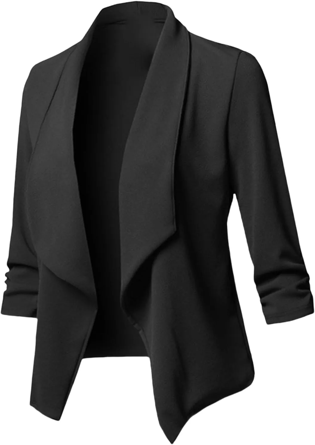 3/4 Sleeve Blazer for Women Business Casual Open Front Cardigan Lightweight Cropped Jacket Work Office Blazers
