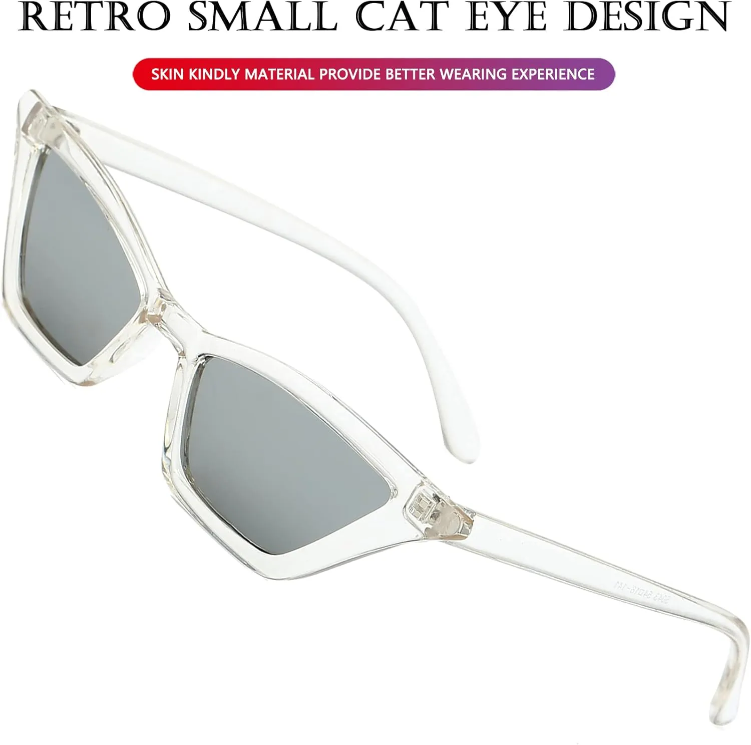 AIEYEZO Fashion Cat Eye Sunglasses for Women Small Frame Cateye Glasses Stylish Retro Cateye Shades