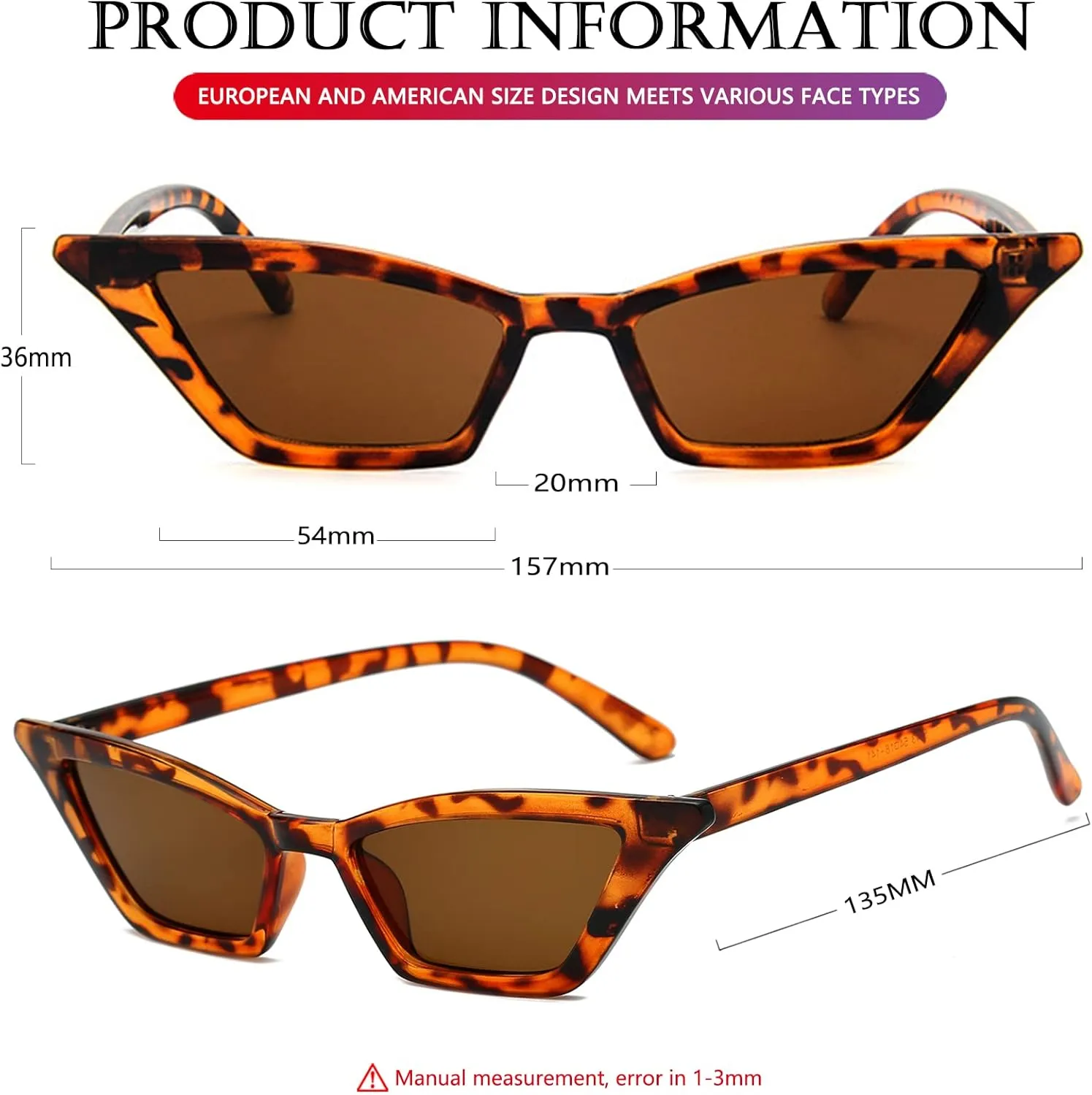 AIEYEZO Fashion Cat Eye Sunglasses for Women Small Frame Cateye Glasses Stylish Retro Cateye Shades
