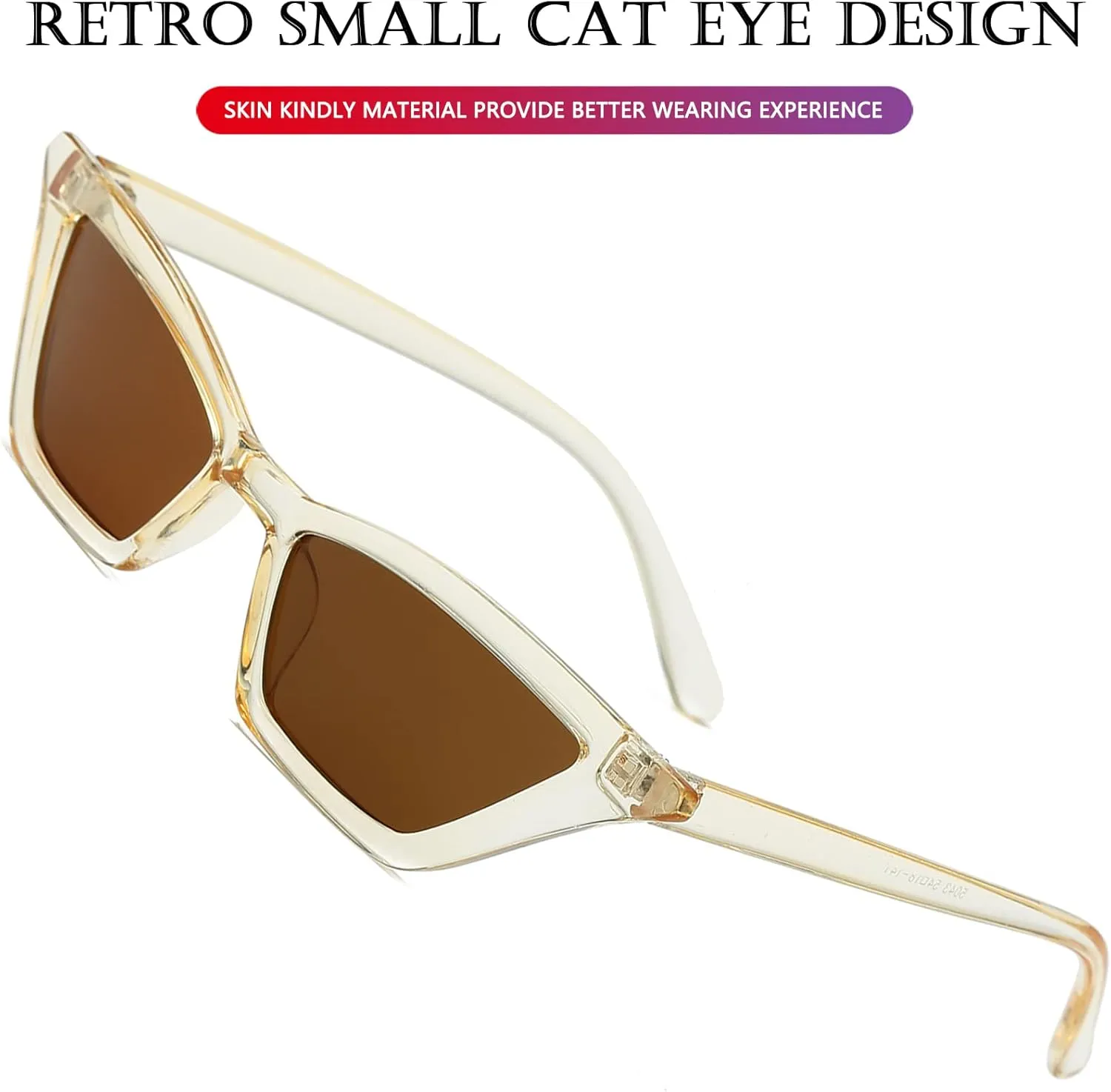 AIEYEZO Fashion Cat Eye Sunglasses for Women Small Frame Cateye Glasses Stylish Retro Cateye Shades