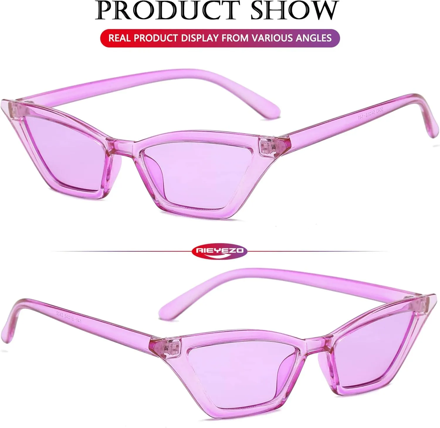 AIEYEZO Fashion Cat Eye Sunglasses for Women Small Frame Cateye Glasses Stylish Retro Cateye Shades