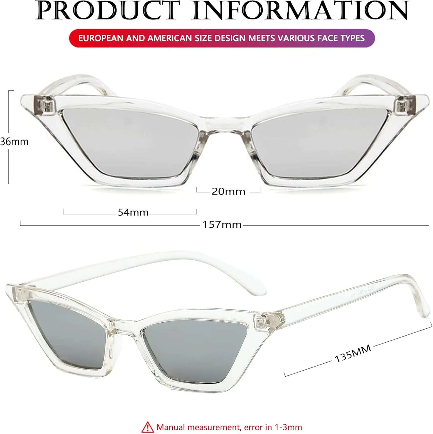 AIEYEZO Fashion Cat Eye Sunglasses for Women Small Frame Cateye Glasses Stylish Retro Cateye Shades