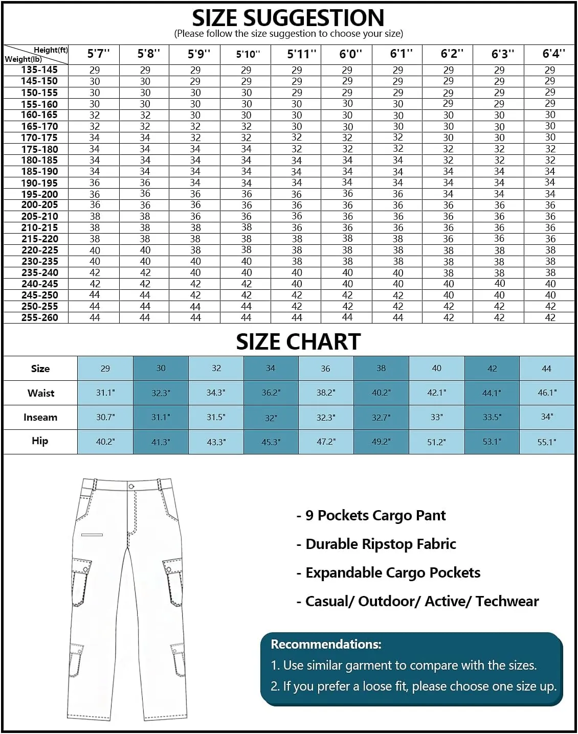 AKARMY Men's Casual Relaxed Fit Cargo Pants with Pockets, Outdoor Camo Cotton Work Pants for Men(No Belt)