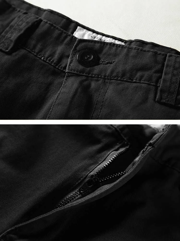 AKARMY Men's Casual Relaxed Fit Cargo Pants with Pockets, Outdoor Camo Cotton Work Pants for Men(No Belt)
