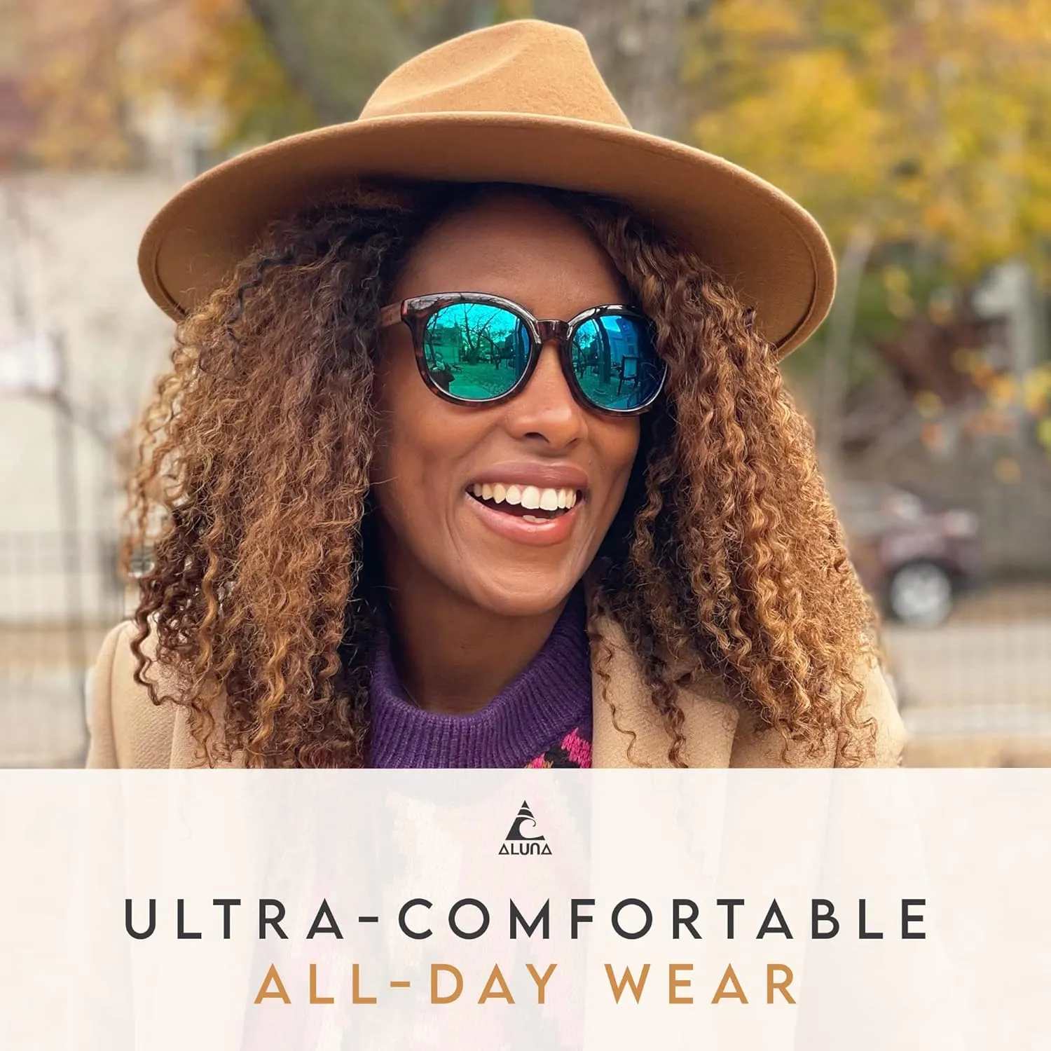 Aluna - Wooden Sunglasses with Polycarbonate Frames, Hd Polarized Sunglasses