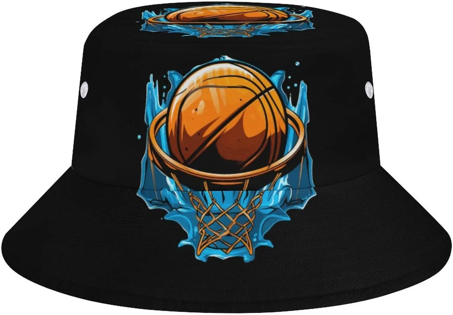 Basketball Hoop Sports Basketball Sun Hats Bucket Hat Wide Brim Fishing Hat Summer Hat for Fishing, Hiking, Camping