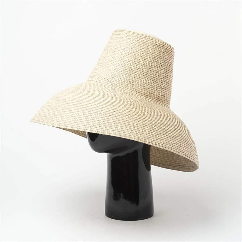 Beach Sun Hats for Women Wide Brim Sun Straw Hat for Women Breathable Foldable Packable Crochet Bucket Hat for Women