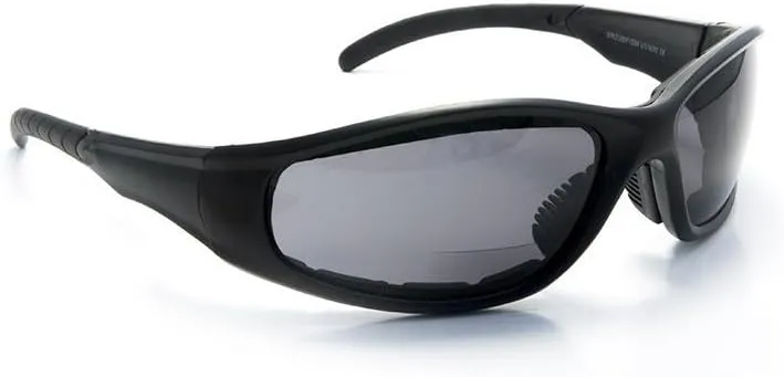 Bifocal Padded Sunglasses Motorcycle Riding Lens with Magnifier Inserts Power Magnifier Sun Glasses (Strength  1.50)