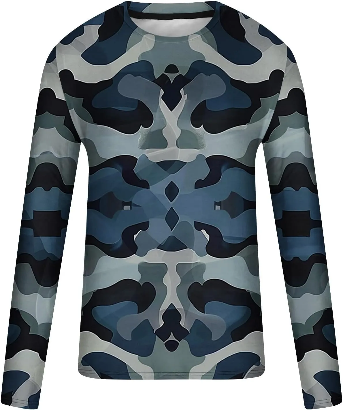 Big and Tall Shirts for Men Long Sleeve Camouflage Print Graphic Pullover Tops Camo Gym Workout Crewneck Sweatshirts