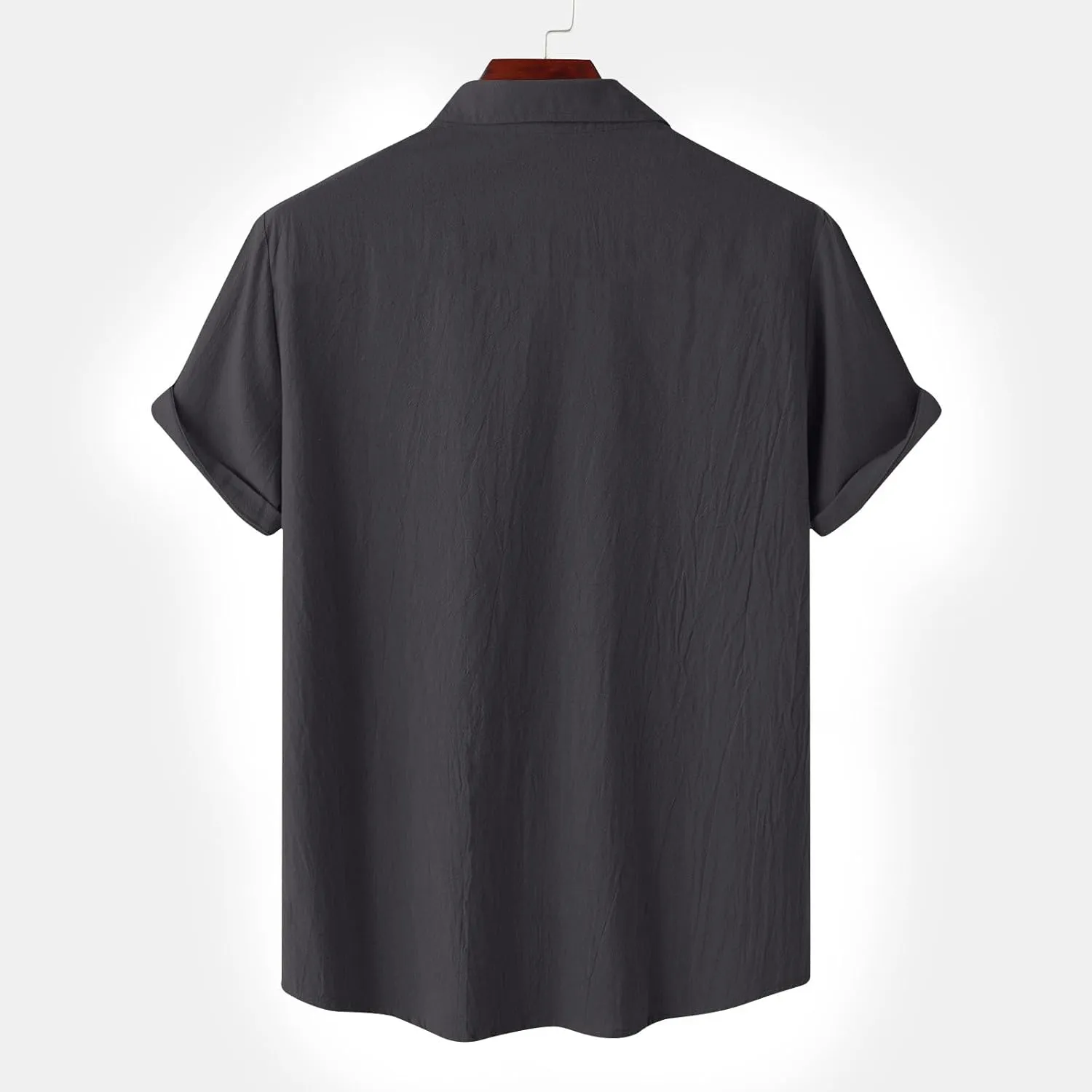 Big and Tall T Shirts for Men 2025 Trendy Short Sleeve Button Down Shirt Summer Fashion Cotton Linen Tops Tees