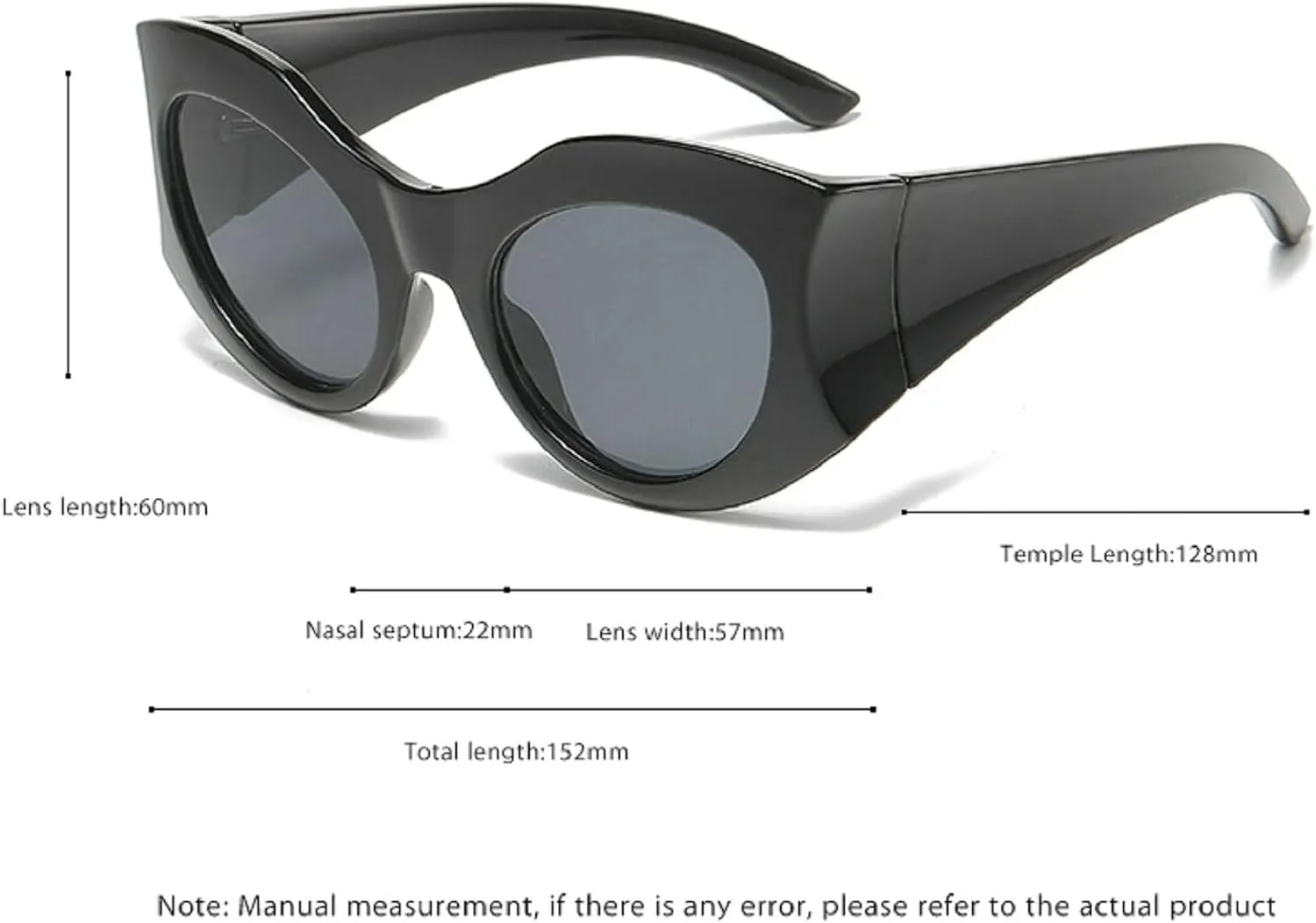 Big Frame Cat Eye Sunglasses Women Fashion Vintage Trendy Sun Glasses Oversized Luxury Elegant Oval Ladies Shades N45