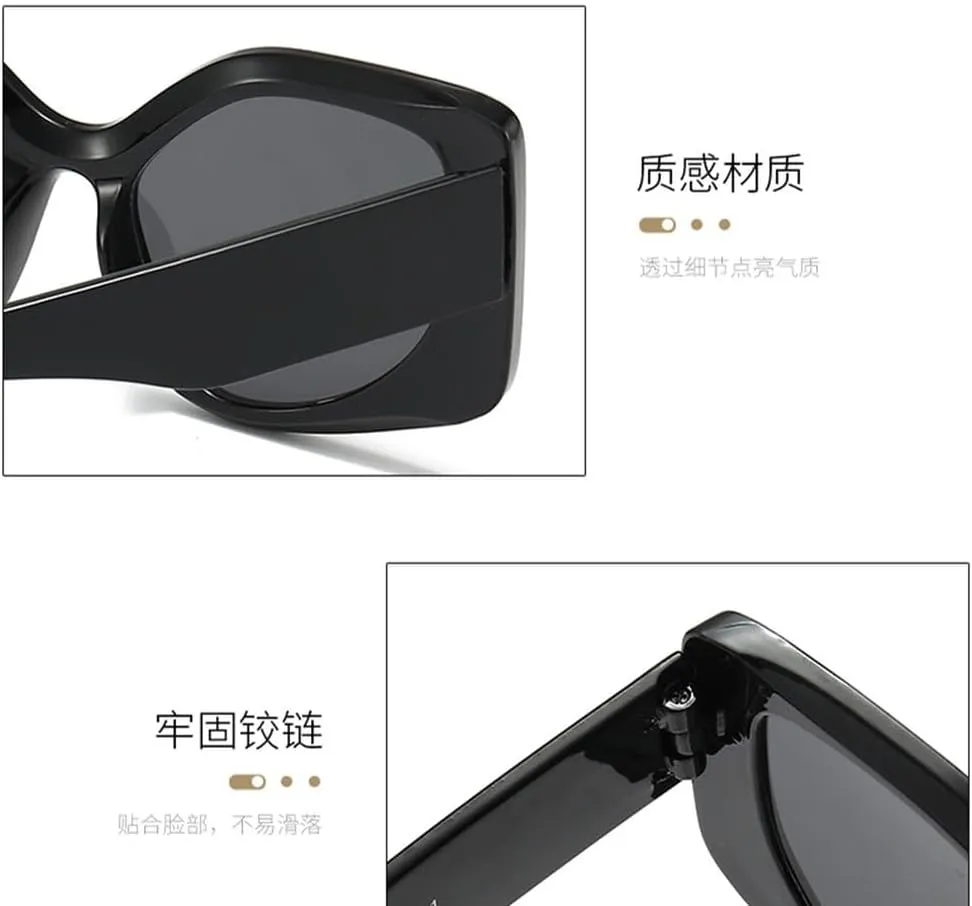 Big Frame Vintage Cat Eye Sunglasses Women Men Sun Glasses Retro Polygon Eye Glasses for Male Female