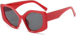 Big Frame Vintage Cat Eye Sunglasses Women Men Sun Glasses Retro Polygon Eye Glasses for Male Female