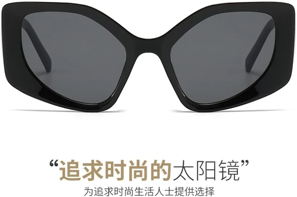 Big Frame Vintage Cat Eye Sunglasses Women Men Sun Glasses Retro Polygon Eye Glasses for Male Female