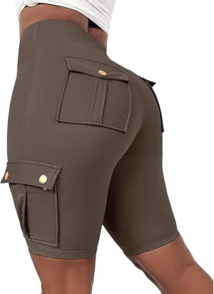 Biker Shorts for Women Tummy Control Butt Lifting Shorts Knee Length High Waist Short Leggings Gym Workout Shorts