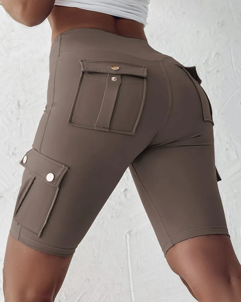 Biker Shorts for Women Tummy Control Butt Lifting Shorts Knee Length High Waist Short Leggings Gym Workout Shorts