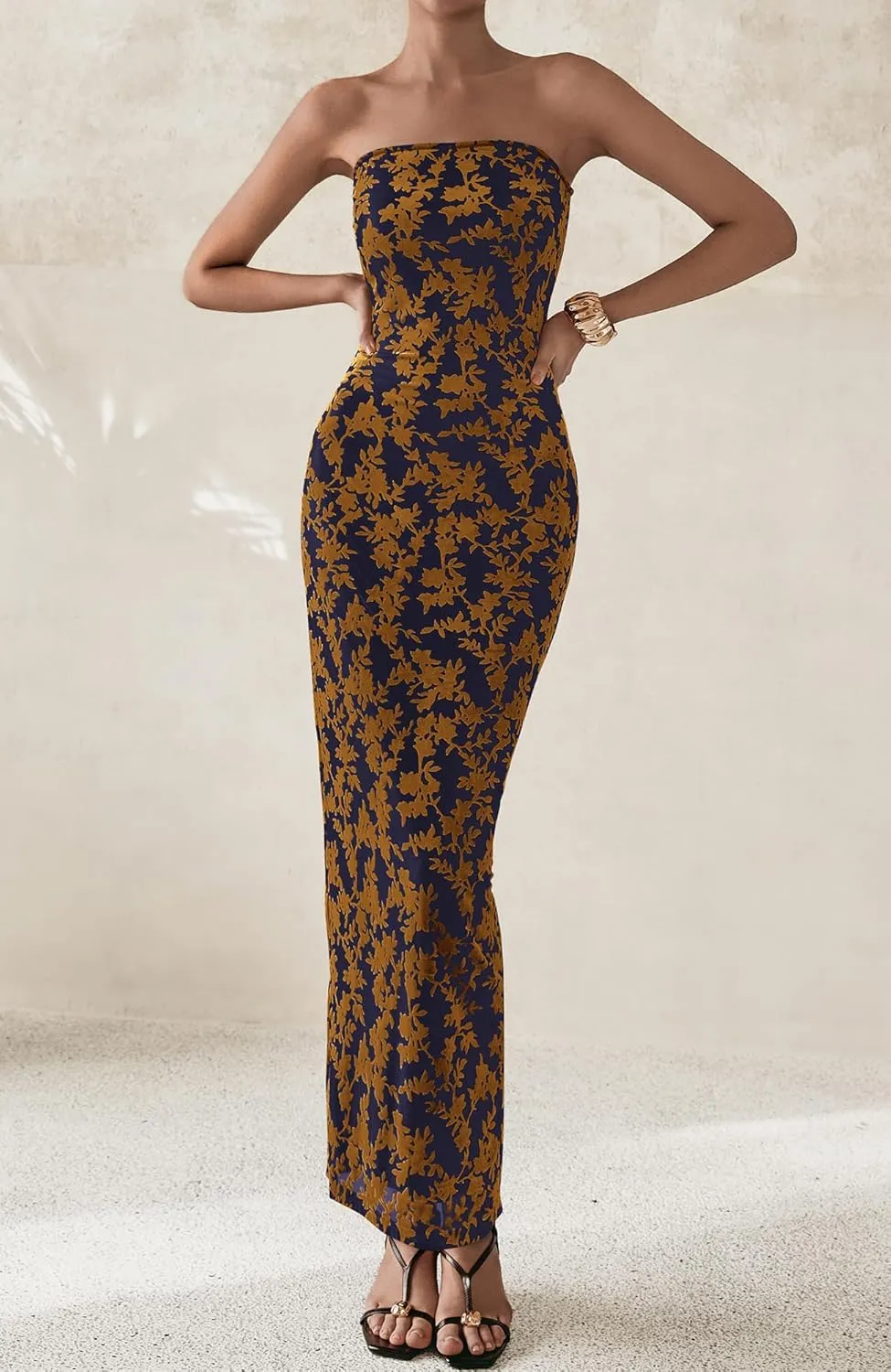 BTFBM Women Spring Dresses 2025 Elegant Wedding Guest Dresses Bodycon Tube Maxi Dress Split Floral Cocktail Dress