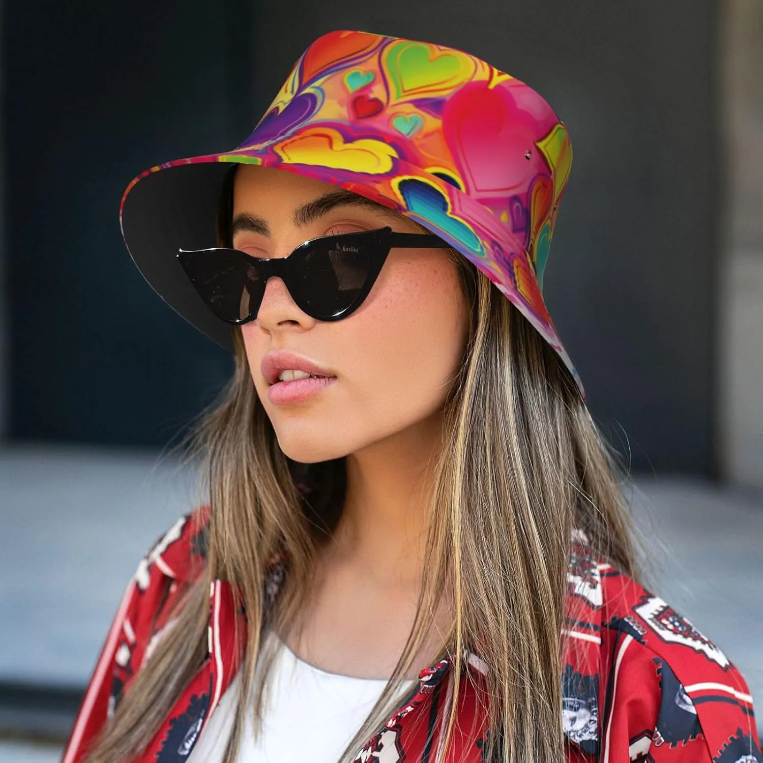 Bucket Hat Wide Brim Sun Hat Cow Print Fishing Hat Unisex Fishing Cap for Travel Beach