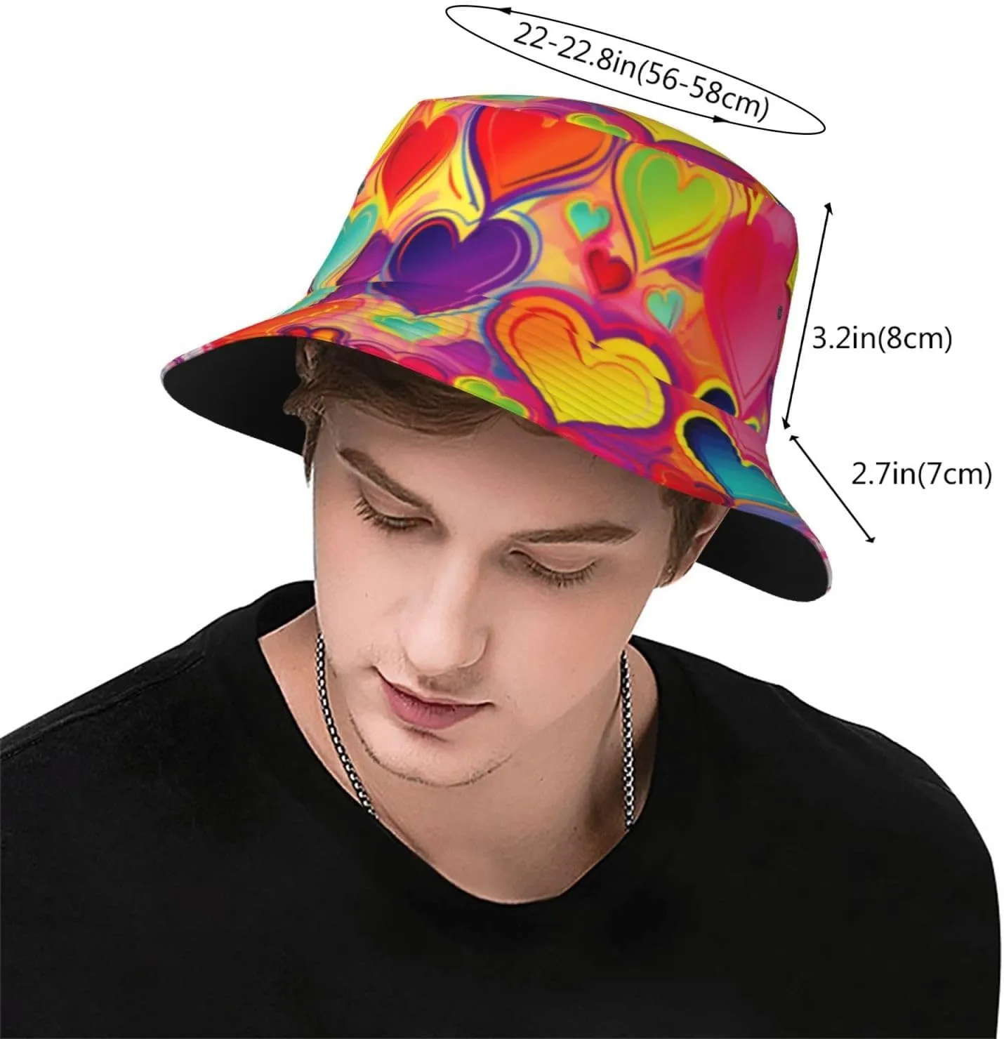 Bucket Hat Wide Brim Sun Hat Cow Print Fishing Hat Unisex Fishing Cap for Travel Beach