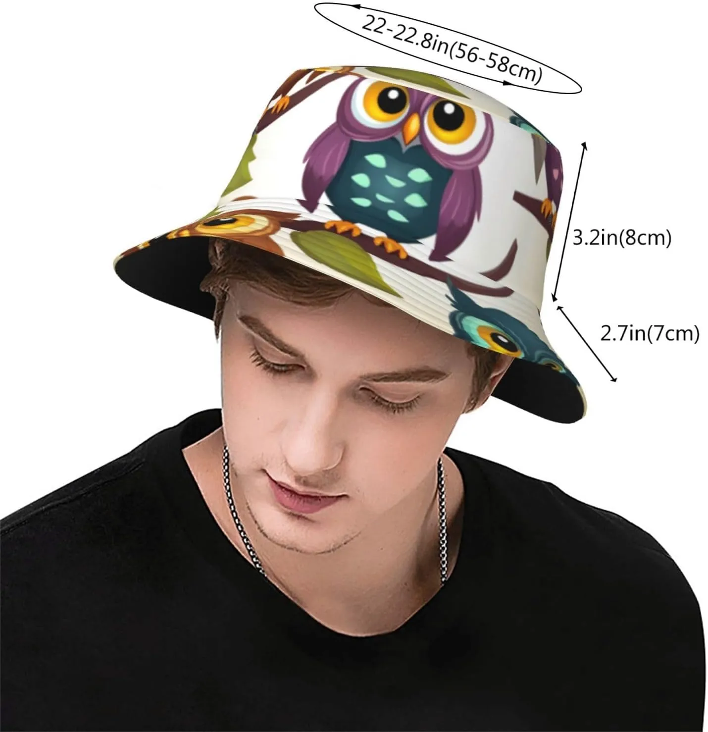Bucket Hat Wide Brim Sun Hat Rooster and Chicken Fishing Hat Unisex Fishing Cap for Travel Beach