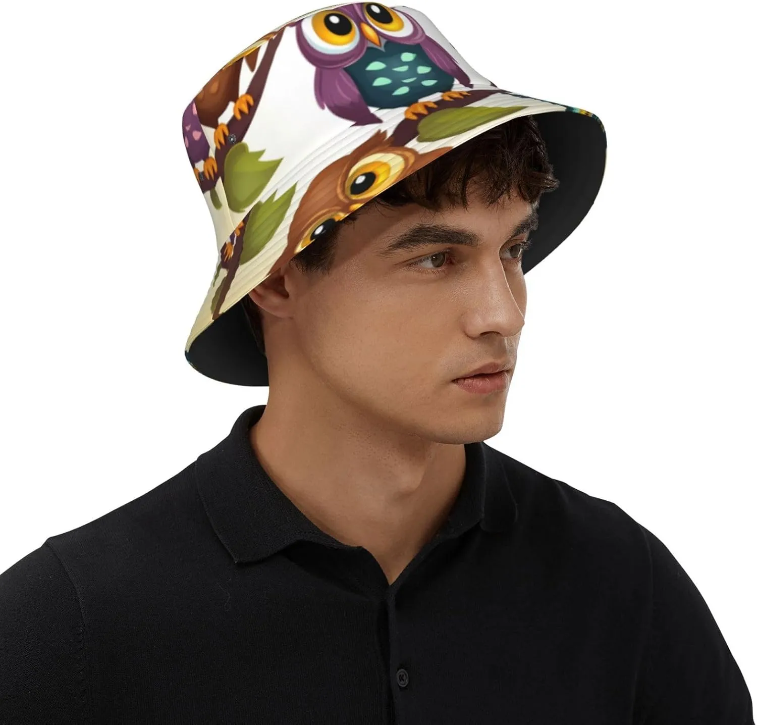 Bucket Hat Wide Brim Sun Hat Rooster and Chicken Fishing Hat Unisex Fishing Cap for Travel Beach