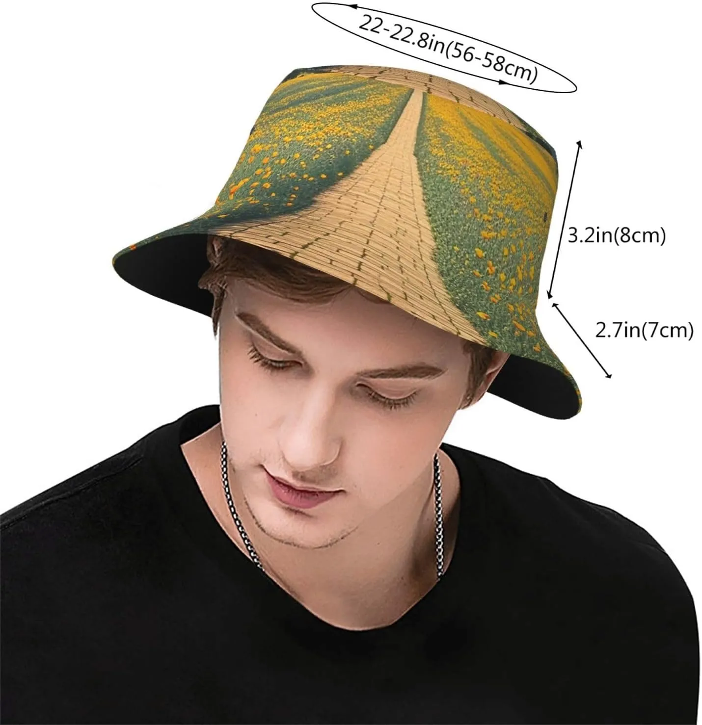 Bucket Hat Wide Brim Sun Hat Smiling Fishing Hat Unisex Fishing Cap for Travel Beach