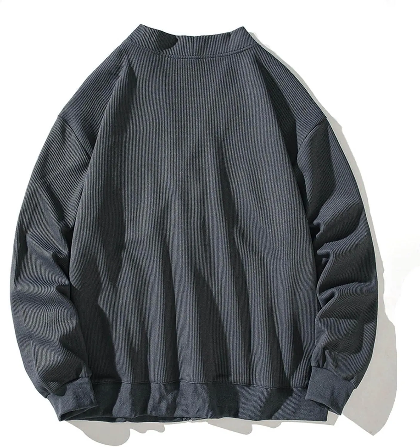 Cardigan Sweaters for Men Button Down Knit Sweater V Neck Ribbed Cardigan Lightweight Long Sleeve Sweater with Pockets