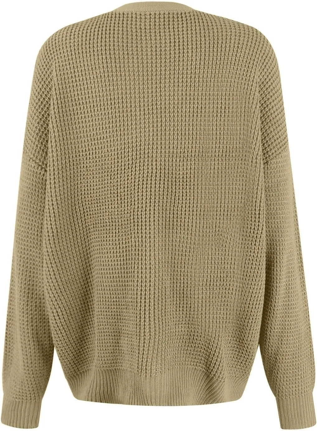 Cardigan Sweaters for Women Open Front Button Down Long Sleeve Knit Jacket Loose Fit Lightweight V Neck Outwear Coats