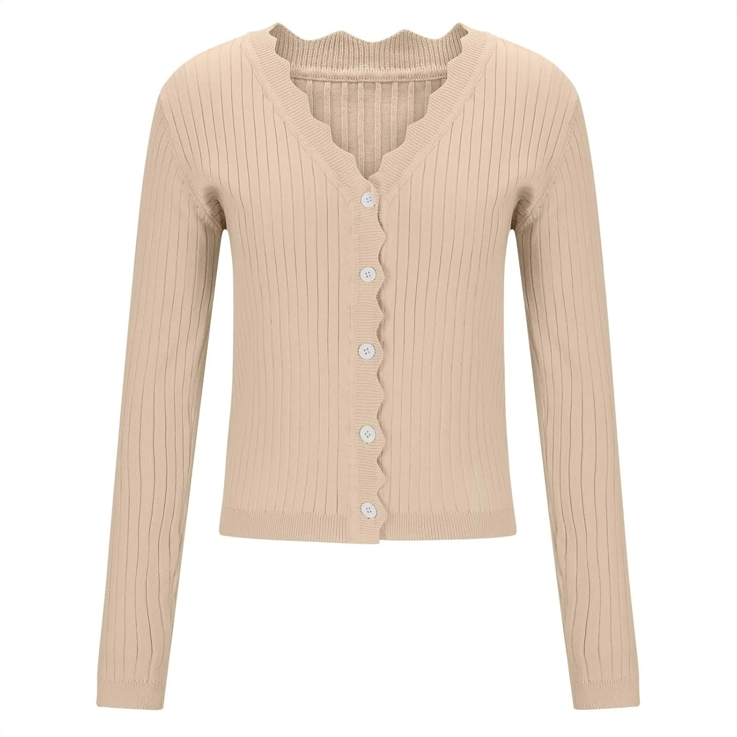 Cardigans for Women Trendy Cropped Solid Open Front Coat Fall Sweaters Vintage Womens Long Sleeve Tops Button Down