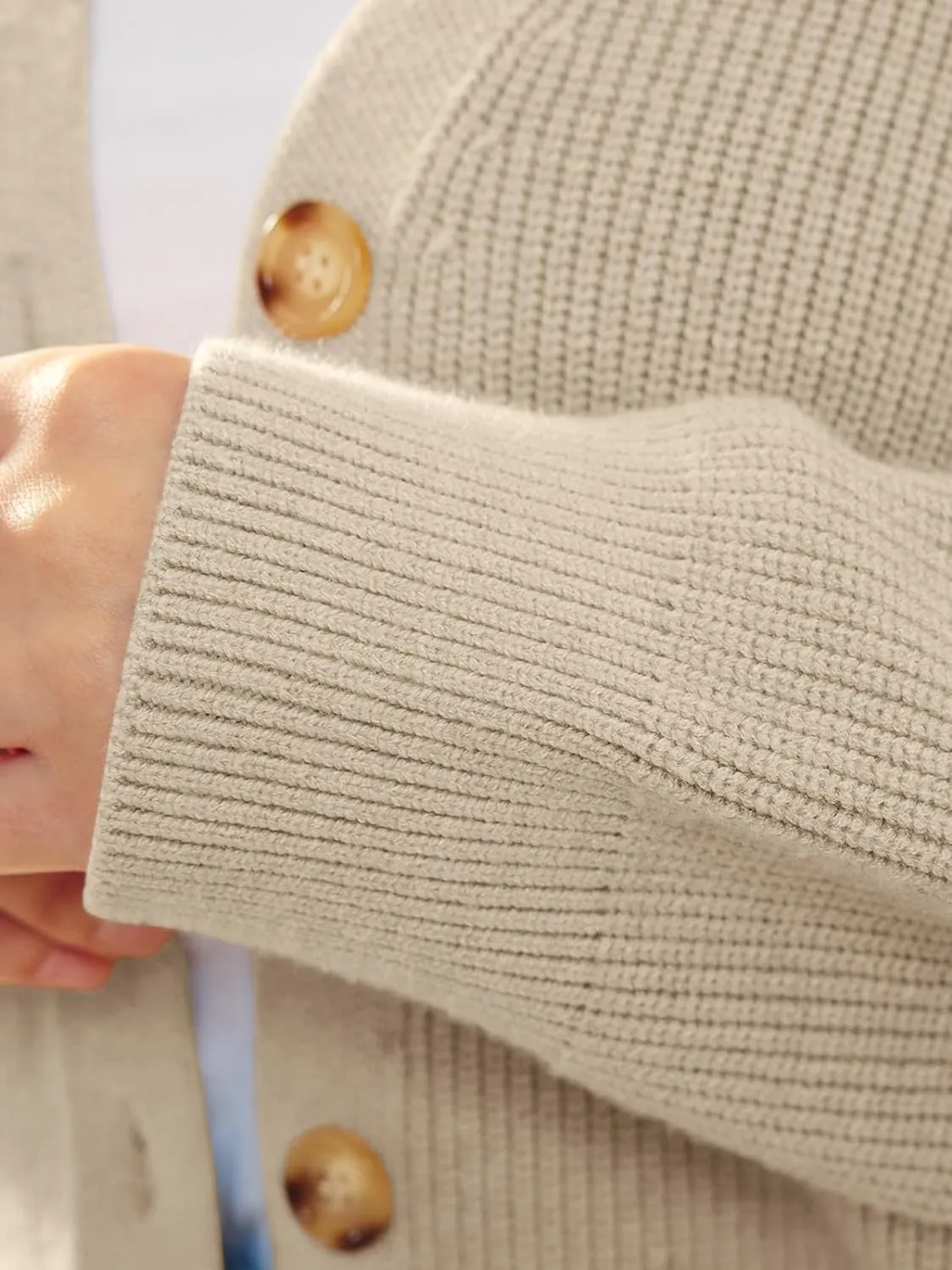 Cashmere Cocoon Cardigan for Women Open Front Oversized Button Down Chunky V Neck Fall Cardigans Sweaters Knit Coat