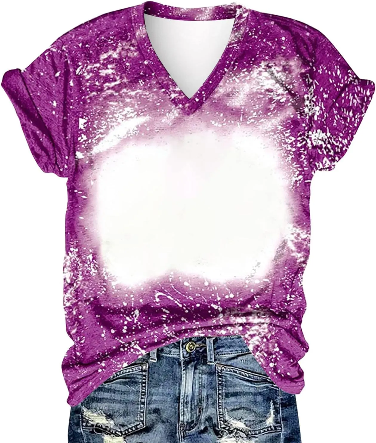 Ceboyel Womens Bleached Sublimation Blank Shirts Short Sleeve Graphic Tees Tops Casual Blouses Funny Summer Outfits Clothes