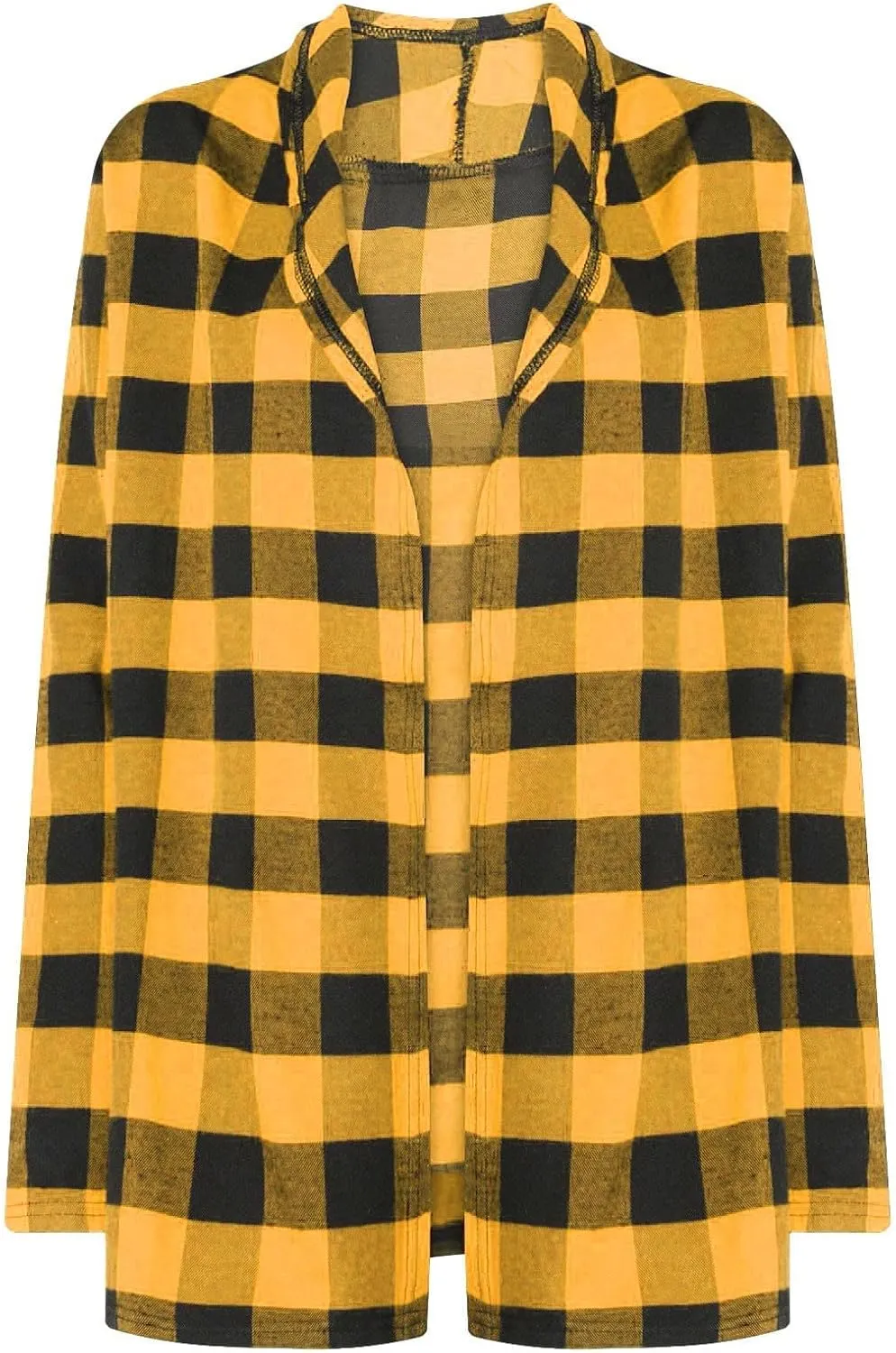 Checkered Cardigan for Women 2024 Trendy Long Sleeve Loose Soft Flannel Shirt Buffalo Plaid Fall Outfits with Pockets