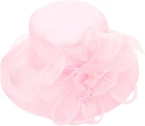 Church Hat for Women Kentuck𝚢-Derby Tea Party Wedding Dress Hats with Rhineston𝚎 2025 Derby Hat Sun Hat