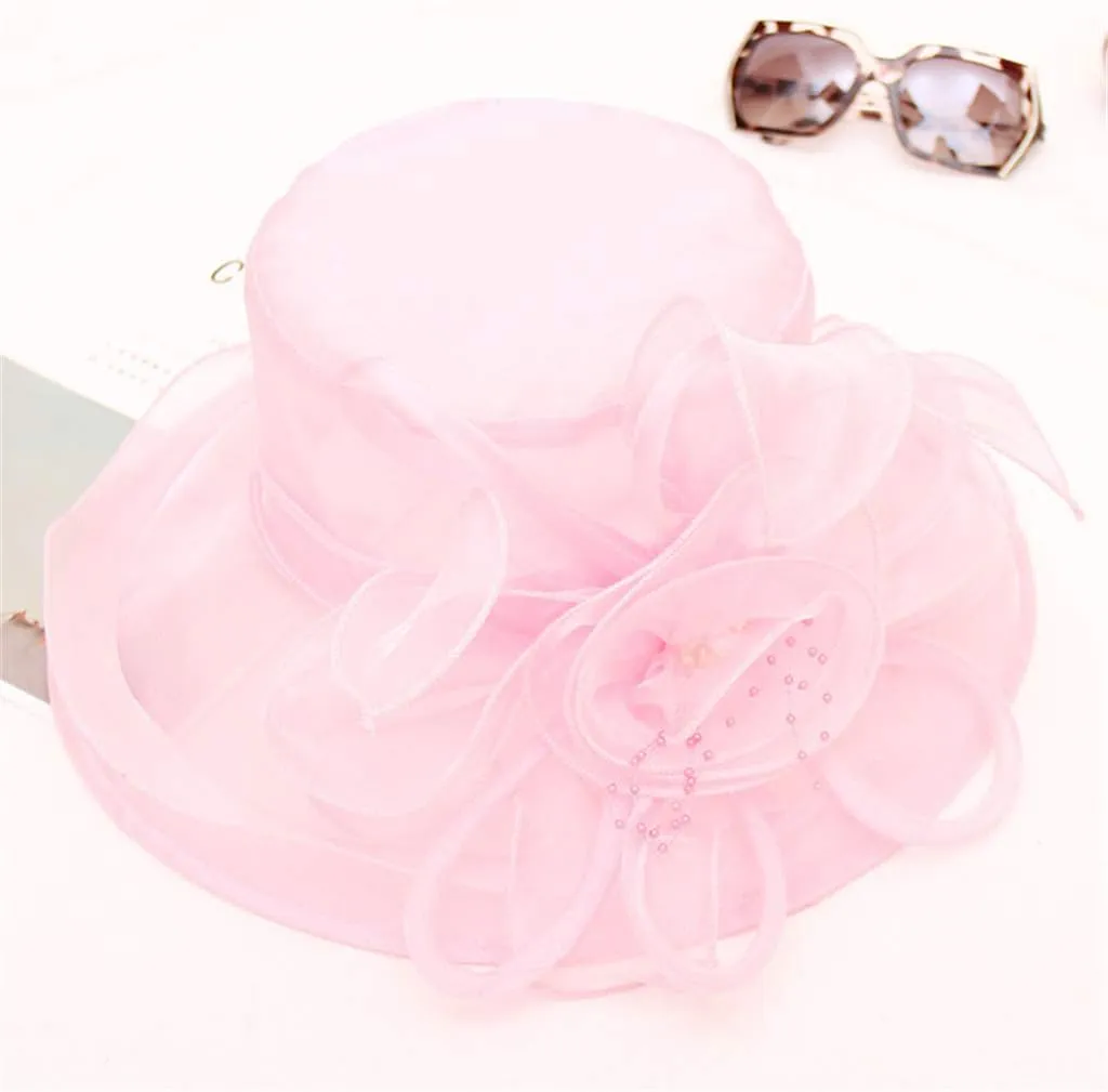 Church Hat for Women Kentuck𝚢-Derby Tea Party Wedding Dress Hats with Rhineston𝚎 2025 Derby Hat Sun Hat