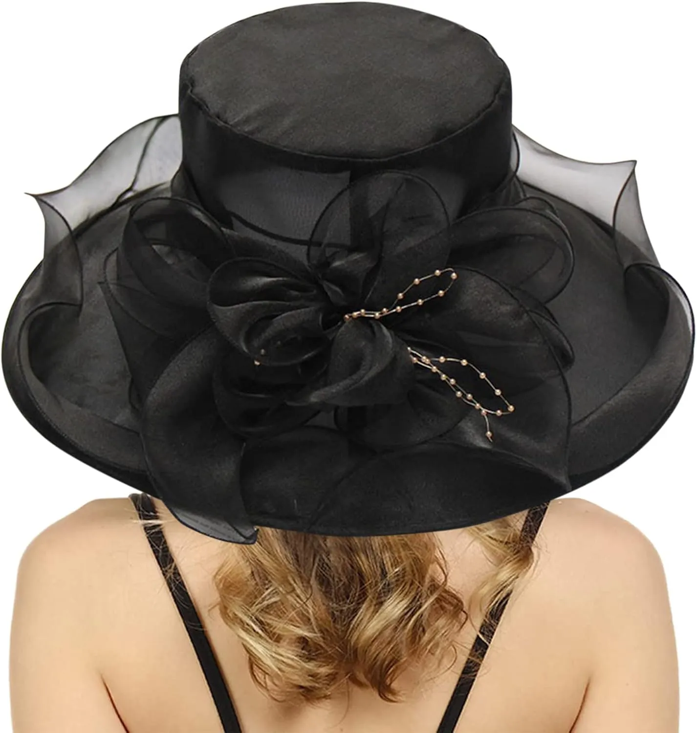 Church Hats for Women 2025, Womens Kentucky Church Derby Hat Wide Brim Tea Party Fascinators Wedding Elegant Cap