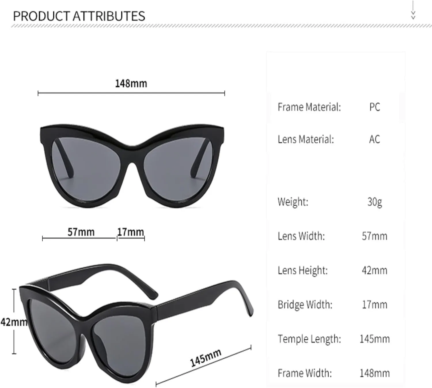 Classic Fashion Cat Eye Sunglasses Women Vintage Sun Glasses Shades Female Thick Frame Uv400 Eyewear