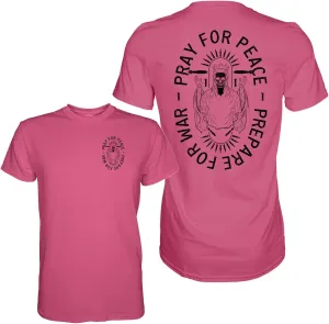 Combat Iron Men's Graphic T-Shirt | Pray for Peace, Prepare for War | Cotton-Poly Blend | Athletic Fit, Tagless Comfort