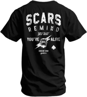 Combat Iron Men's Graphic T-Shirt | Scars Remind You That You're Alive | Cotton-Poly Blend