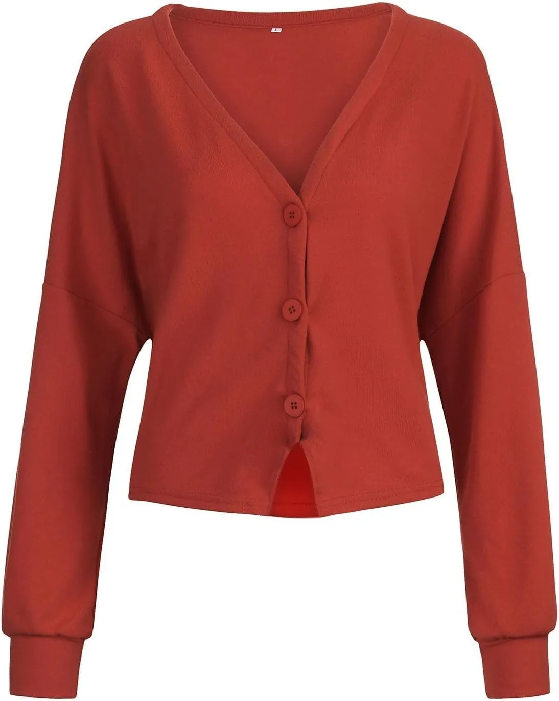 Cropped Cardigan for Women Button Down Open Front Fuzzy Fleece Solid Color Cardigans Casual Teddy Coat Trendy Fall Sweaters