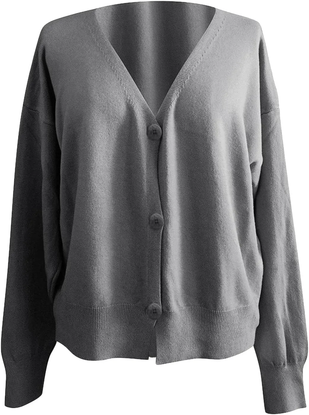 Cropped Cardigan for Women Button Down Open Front Fuzzy Fleece Solid Color Cardigans Casual Teddy Coat Trendy Fall Sweaters