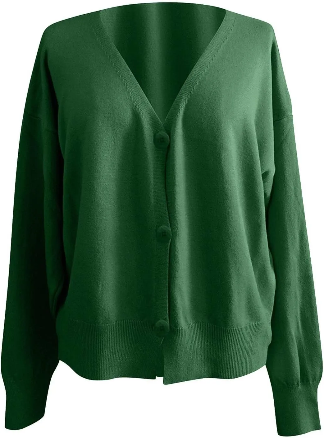 Cropped Cardigan for Women Button Down Open Front Fuzzy Fleece Solid Color Cardigans Casual Teddy Coat Trendy Fall Sweaters