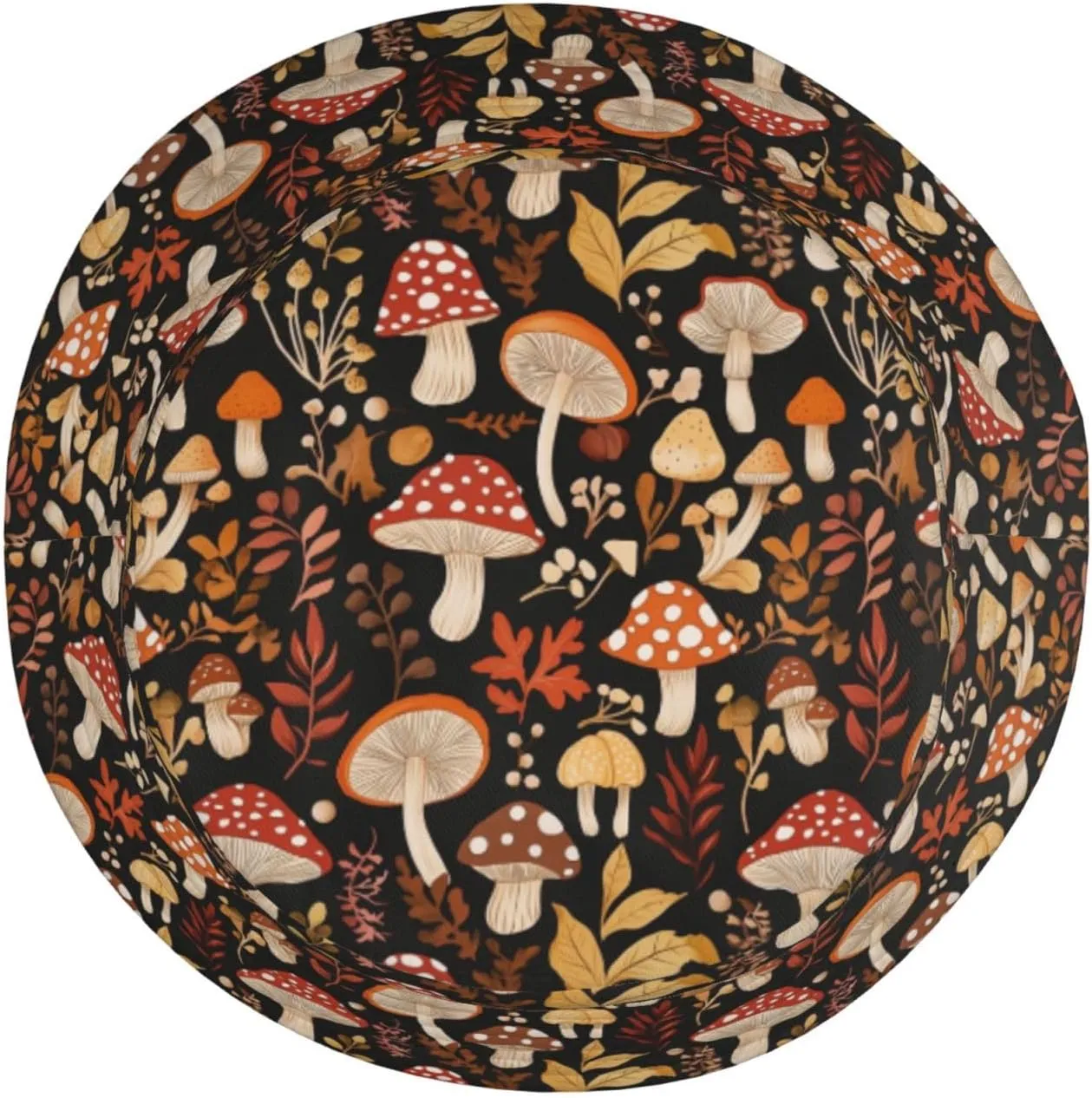 Cute Mushroom Print Sun Hats Summer Casual Wide Brim Bucket Hat Beach Travel Caps