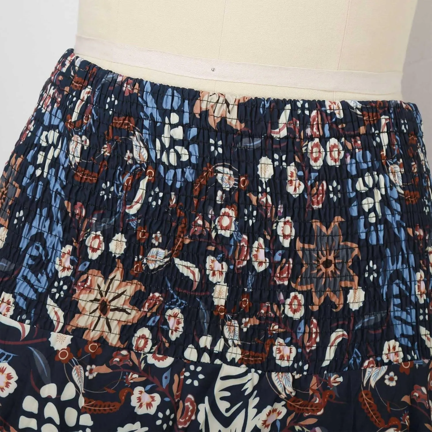 Cute Skirts for Women Trendy High Elastic Waist Paisley Print Loose Pleated Long Flowy Maxi Skirts Ladies Boha Dress