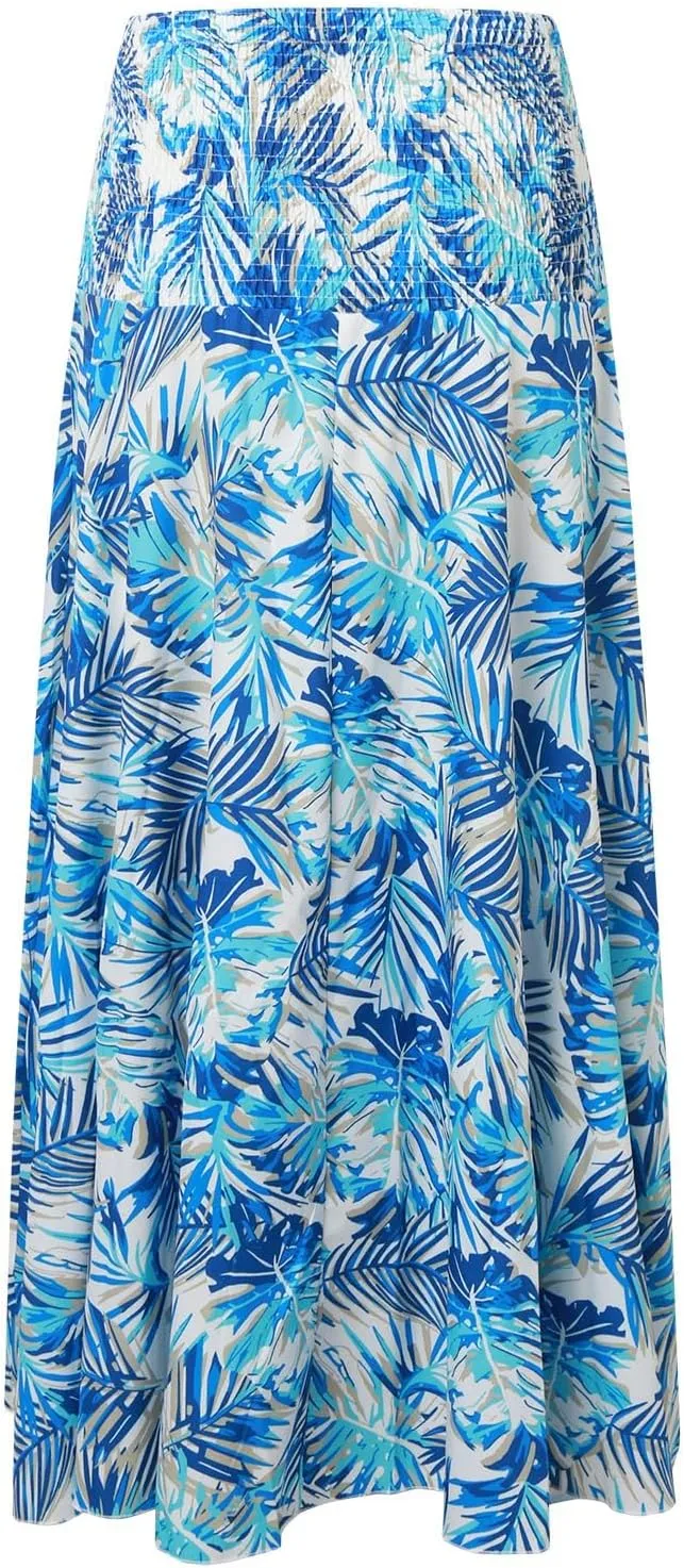 Cute Skirts for Women Trendy High Elastic Waist Paisley Print Loose Pleated Long Flowy Maxi Skirts Ladies Boha Dress