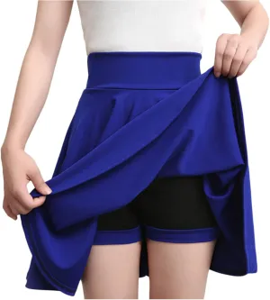 Cute Skirts for Womens Fashion High Waist Pleated Skorts Solid Color Mini Skirt Hip Slim Sexy Workout Short Skirts