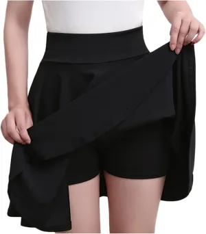 Cute Skirts for Womens Fashion High Waist Pleated Skorts Solid Color Mini Skirt Hip Slim Sexy Workout Short Skirts