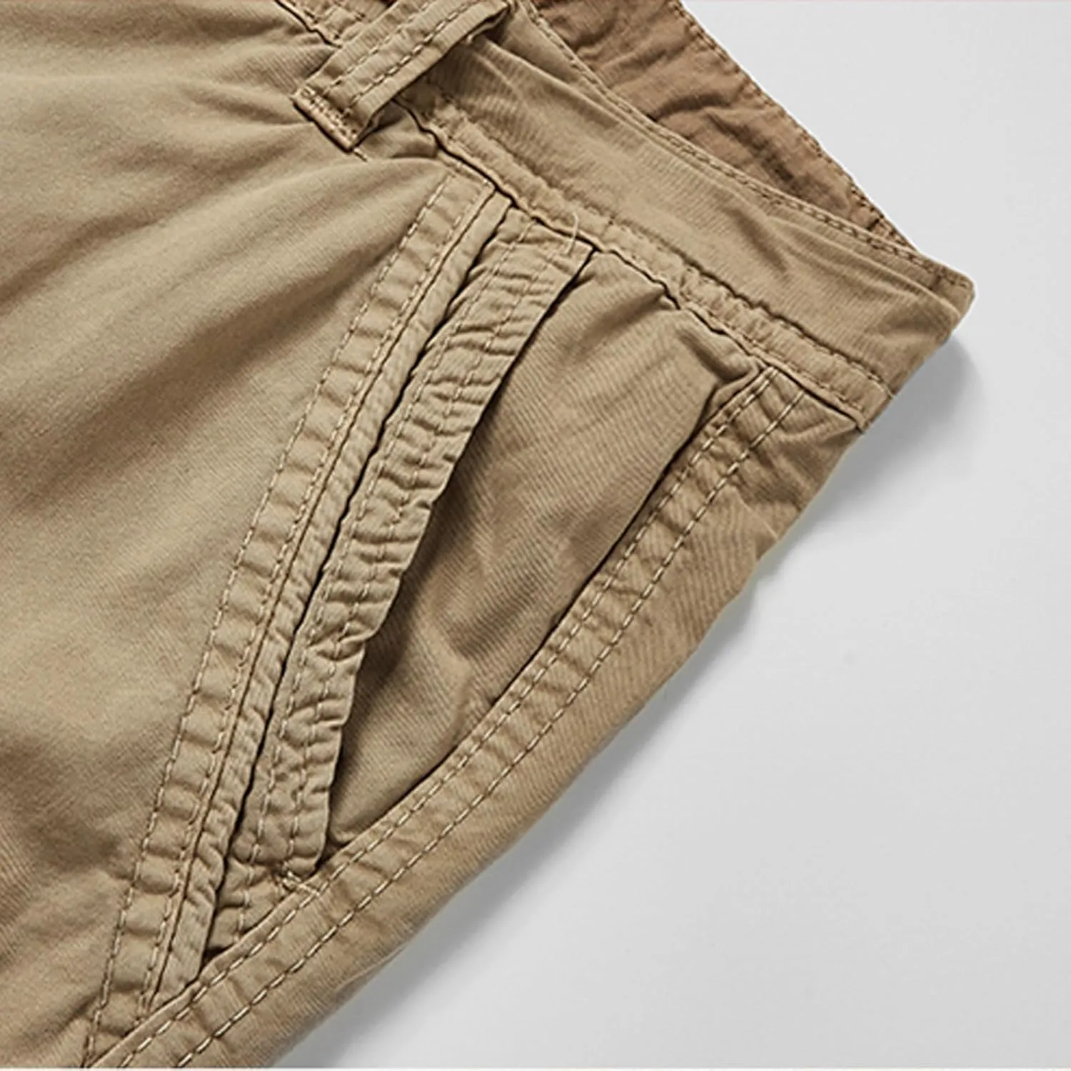 Dademeo Men's Cargo Shorts Running Shorts Multiple Utility Pockets Elastic Waist Cotton Hiking Shorts Outdoor Ripstop Shorts