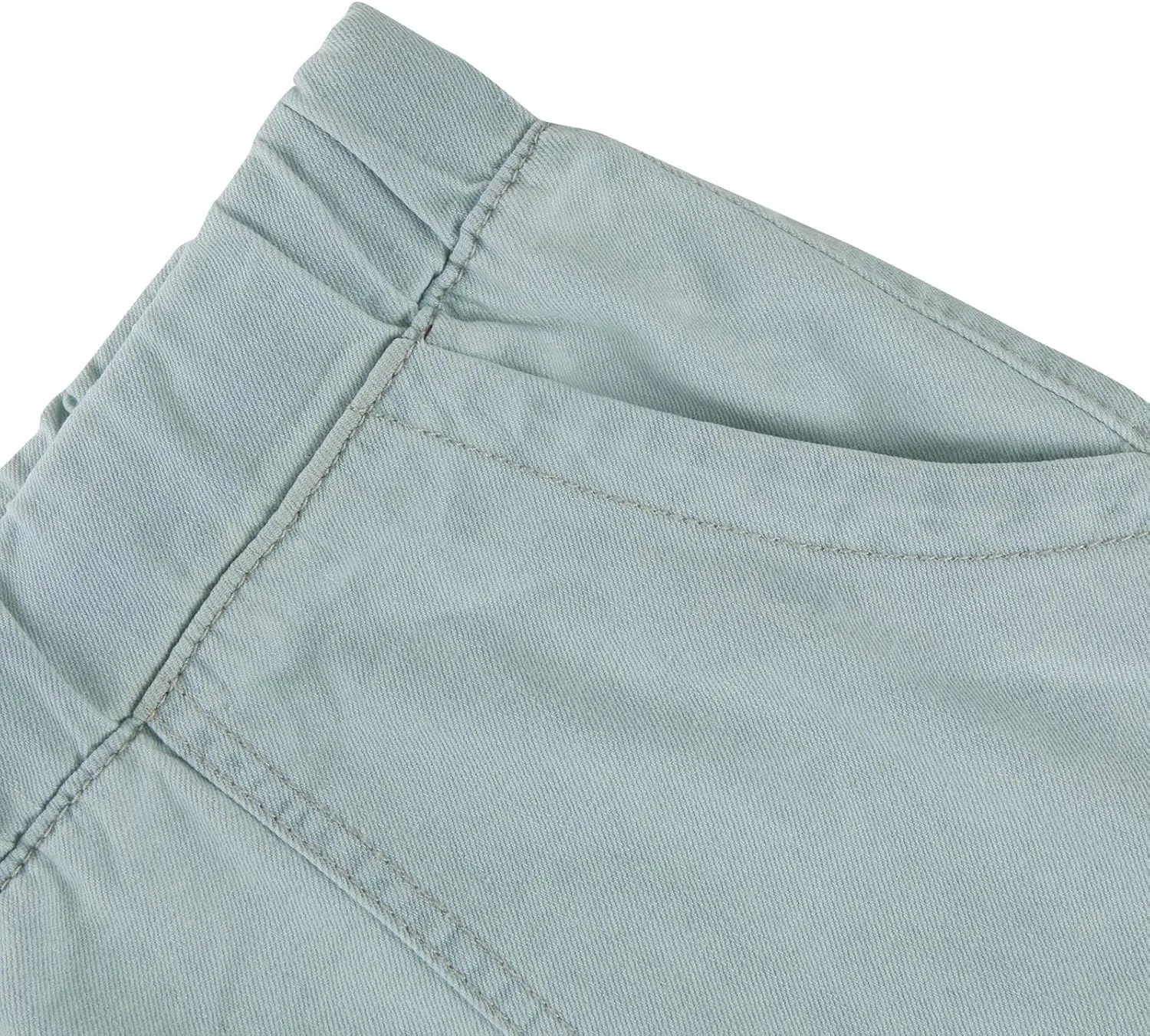 Denim Shorts Women Casual High Waisted Drawstring Stretchy Jean Shorts Cut Off Frayed Hem Summer Shorts with Pockets